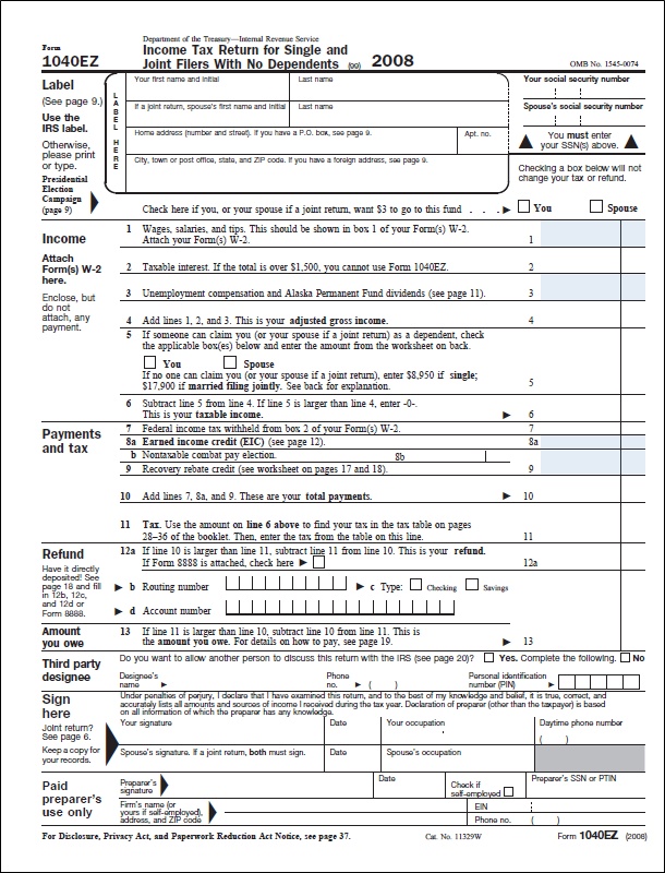 1040 tax form
