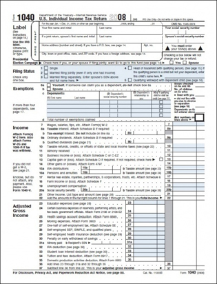 1040 tax form